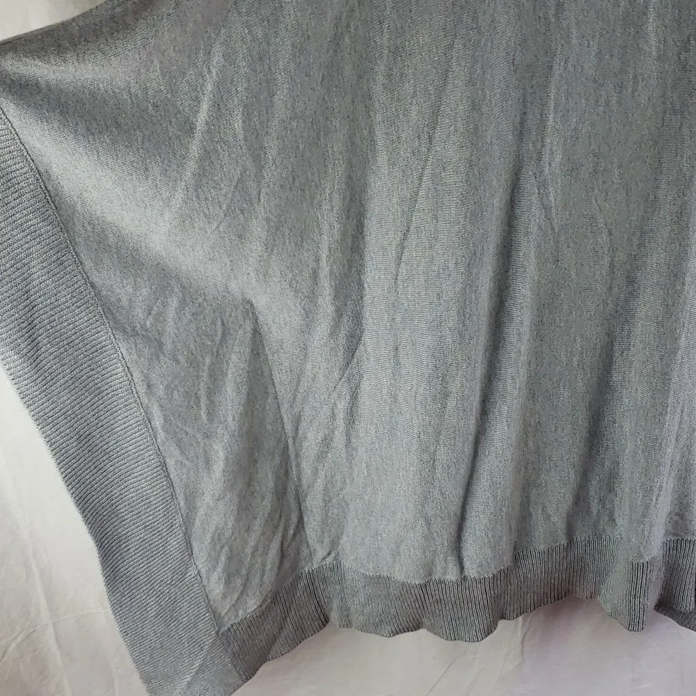 Michael Kors Women's Large Grey Turtleneck Poncho
